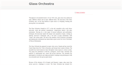 Desktop Screenshot of glassorchestra.com