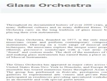 Tablet Screenshot of glassorchestra.com